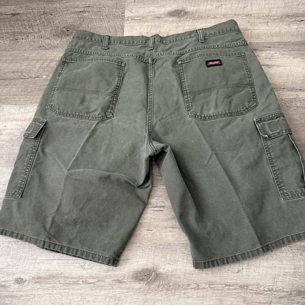 Dickies Relaxed Fit Cargo Shorts Mens Sz 40 Olive Green Duck Canvas Cotton - Picture 5 of 7